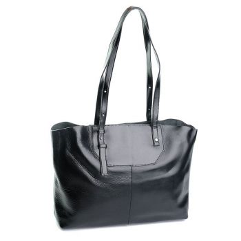 Geanta de dama, 7725, piele naturala, Neagra