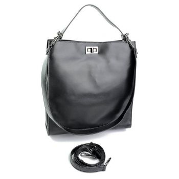 Geanta de dama, 7735, piele naturala, Neagra