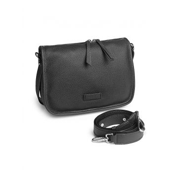 Geanta de dama, 8727, piele naturala, Neagra
