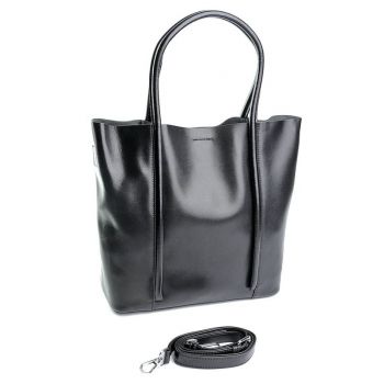 Geanta de dama, 9902, piele naturala, Neagra