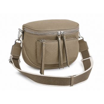 Geanta de dama, 99133, piele naturala, Taupe