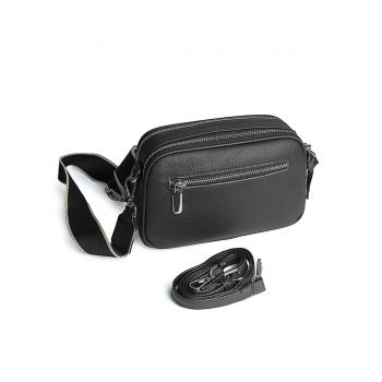 Geanta de dama, 99137, piele naturala, Neagra