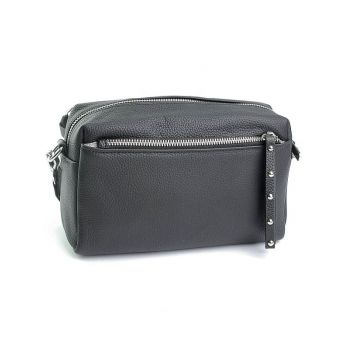 Geanta de dama, 99138, piele naturala, Neagra