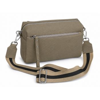 Geanta de dama, 99138, piele naturala, Taupe