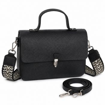 Geanta de dama, 99149, piele naturala, Neagra