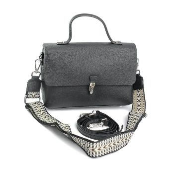 Geanta de dama, 99149, piele naturala, Neagra