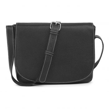 Geanta de dama, Aida GT3864, piele naturala, Negru