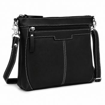 Geanta de dama, Claudie GT3880, piele naturala, Negru