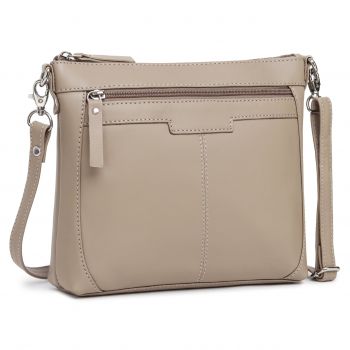 Geanta de dama, Claudie GT3882, piele naturala, Bej