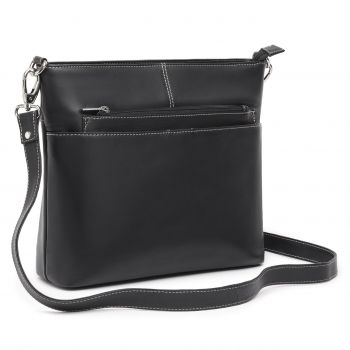 Geanta de dama, Elisabeta GT3886, piele naturala, Negru