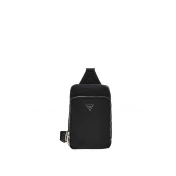 Geanta de dama -  Milano - poliamida - neagra - 17x27x7 cm