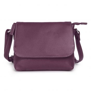 Geanta de dama, Mirabela GT3900, piele naturala, Violet