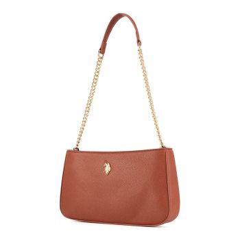 Geanta de mana pentru femei - U S Polo Assn - sintetic - portocaliu - marime unica