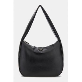 Geanta hobo de piele ecologica - Negru
