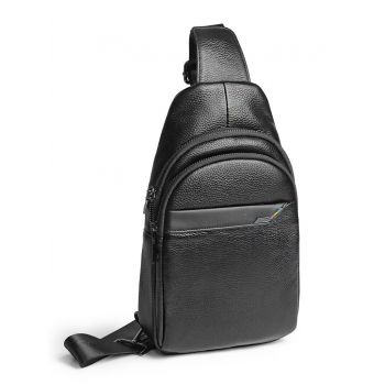 Geanta pentru barbati, 0158, piele naturala, Negru