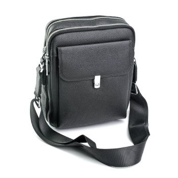 Geanta pentru barbati, 2604, piele naturala, Neagra