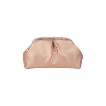 Geanta plic cu strasuri si bareta din lant - Auriu rose