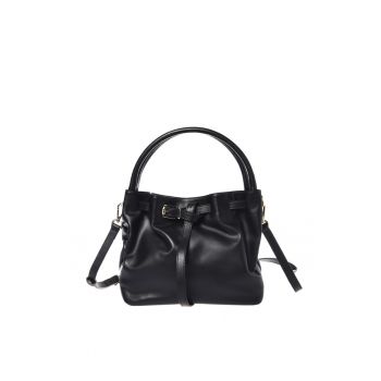 Geanta tote din piele - Negru