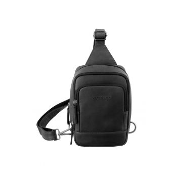 Geanta umar unisex piele naturala negru 17 x 23 cm - Fiorentina -  Negru