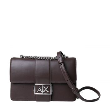 Logo handbag brown