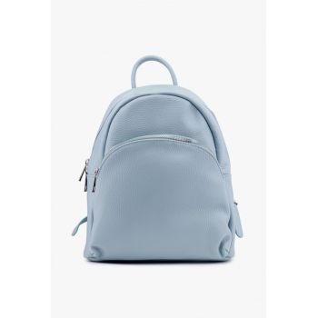 Rucsac dama bleu confectionat din piele naturala