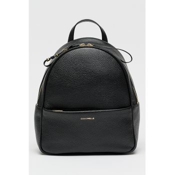 Rucsac de piele cu aspect granulat Nory - Negru
