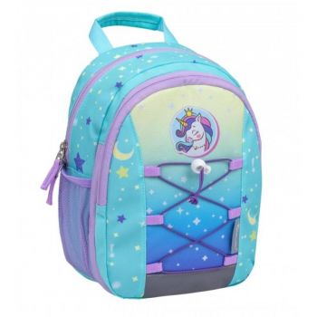 Rucsac Mini Kiddy, Motiv Cute Unicorn, 23 x 20 x 9 + 6 cm