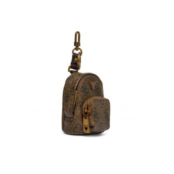 Breloc dama -  piele ecologica - maro - One Size INTL