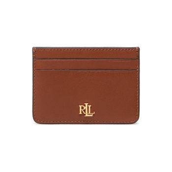 Etui carduri de credit femei -  piele naturala - maro - One Size INTL