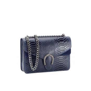 Geanta bleumarin din piele naturala 1524 123 12289 - Bleumarin