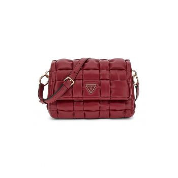 Geanta crossbody cu aspect impletit - Rosu