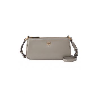 Geanta crossbody cu logo - Gri cenusiu