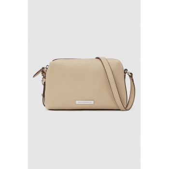 Geanta crossbody de piele ecologica - Bej