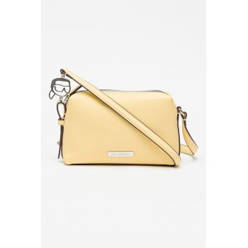 Geanta crossbody de piele ecologica - Galben pal