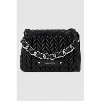 Geanta crossbody de piele ecologica - Negru