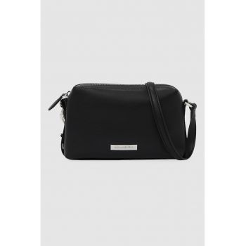 Geanta crossbody de piele ecologica - Negru