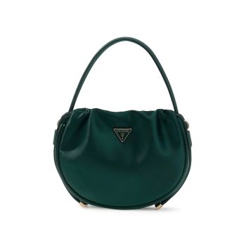 Geanta crossbody de satin Elsie - Verde englez