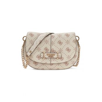 Geanta crossbody din piele ecologica cu bareta detasabila Carrie - Alb murdar