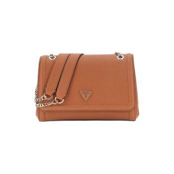 Geanta crossbody din piele ecologica cu bareta din lant Noelle - Maro scortisoara
