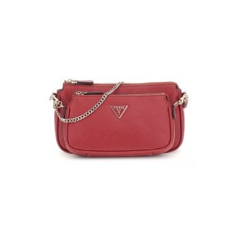 Geanta crossbody din piele ecologica cu etui detasabil - Rosu vermillion