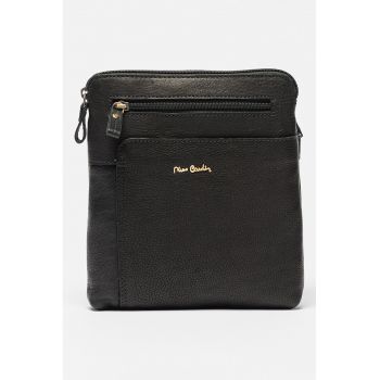 Geanta crossbody din piele - Negru