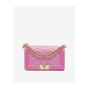 Geanta crossbody Erisia Elite - Auriu/Roz inchis