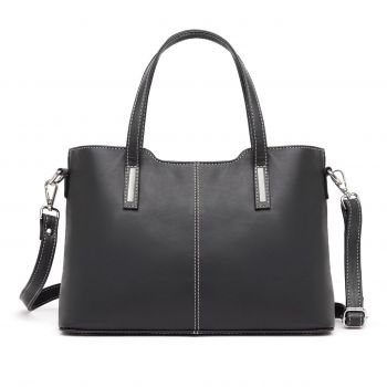 Geanta dama, Caelia GT3860, piele naturala, Negru