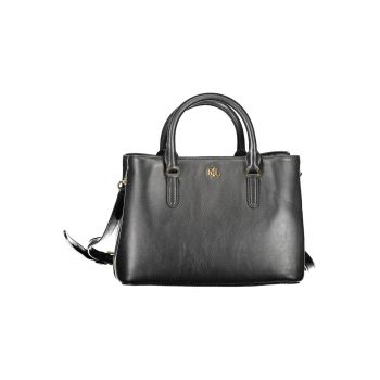 Geanta Dama de mana din 100% piele naturala - Negru - 27 X 22 X 13