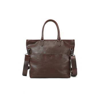 Geanta dama din piele naturala - laptop 15inch - Criss - Maro