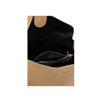 Geanta dama  model Winter Sand - piele naturala - culoare bej.