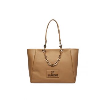 Geanta dama -  piele ecologica - bej - One Size INTL