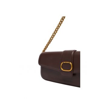 Geanta dama -  piele naturala - maro - One Size INTL