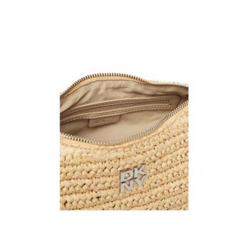 Geanta dama -  plastic - bej - One Size INTL