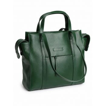 Geanta de dama, 3002, piele naturala, Verde